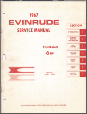 1967 Evinrude 5hp Outboard Service Manual #4353