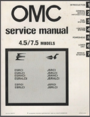 1981 Johnson 4.5hp 7.5hp Outboard Service Manual #392070